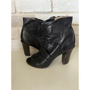 Frye Sofia Black Leather‎ Booties Size 9